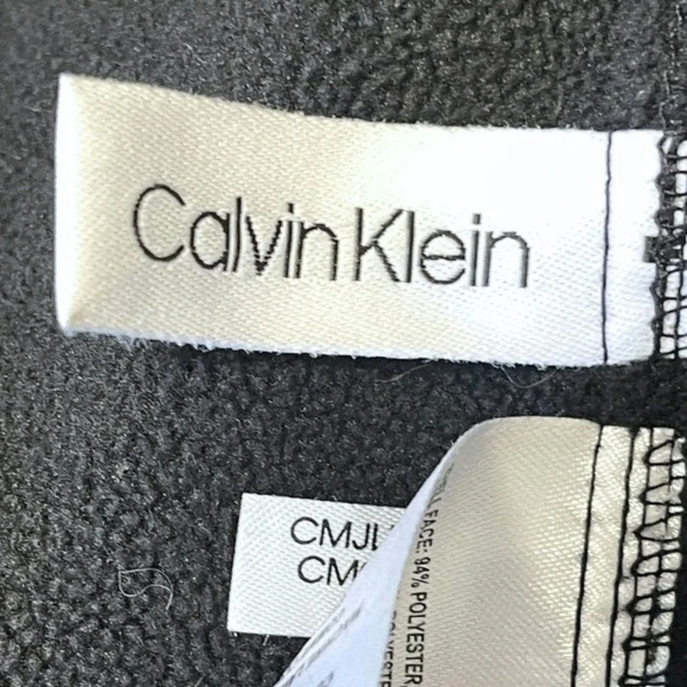Calvin Klein Scuba Jacket Mens‎ M Black Fleece Lined Water Resistant Stretch
